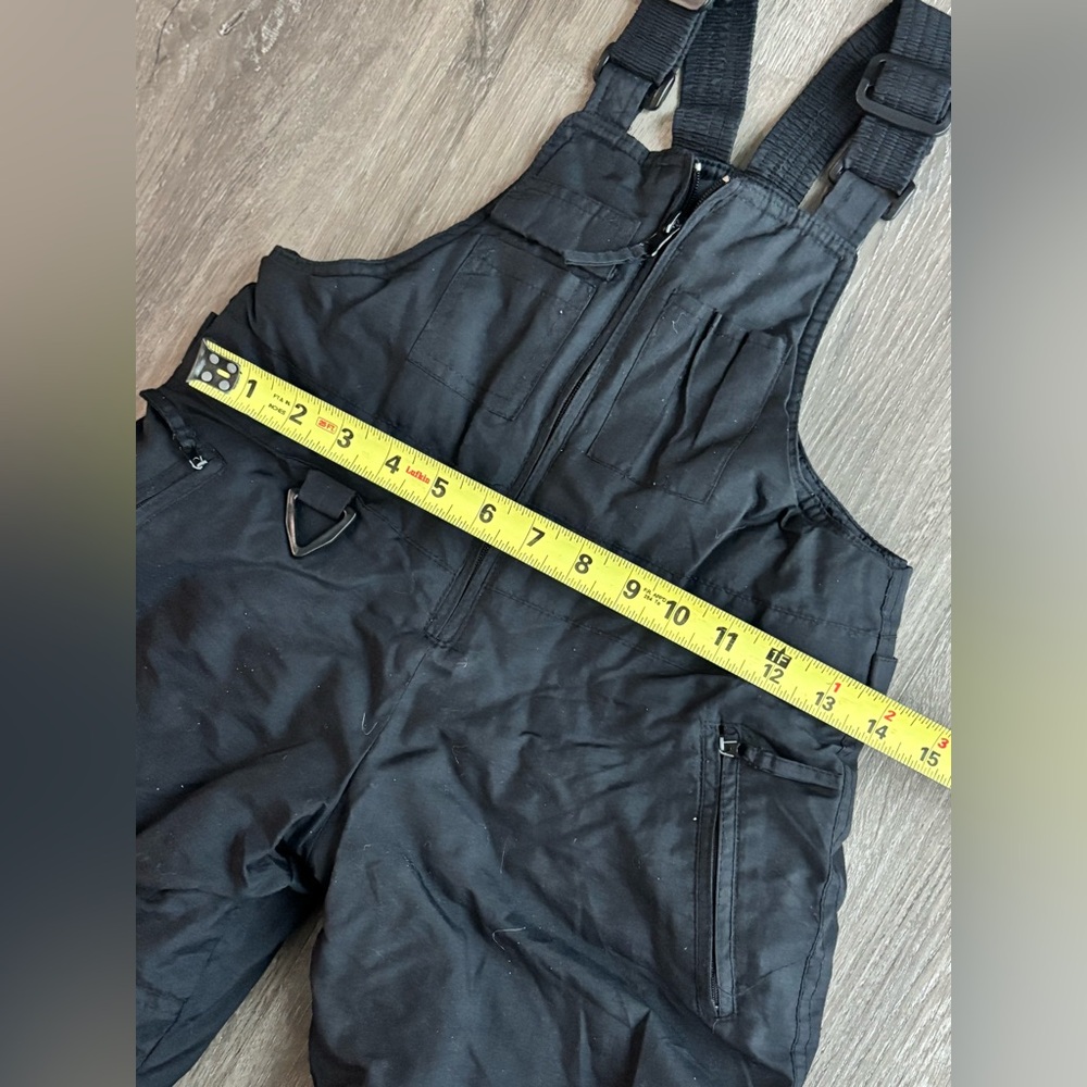 Outbrook Boys Black Snow Bib Overalls Sz 4 5 - Picture 3 of 10